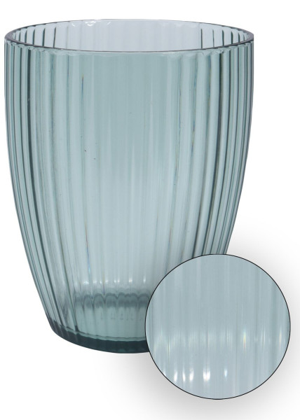 Szklanka na soki i wodę Stripes 475 ml turkusowa