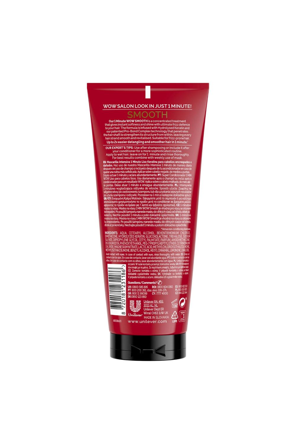 Tresemme 1 Minute WOW Smooth Intensive 'Hair Treatment', 4 Pack of 170ml