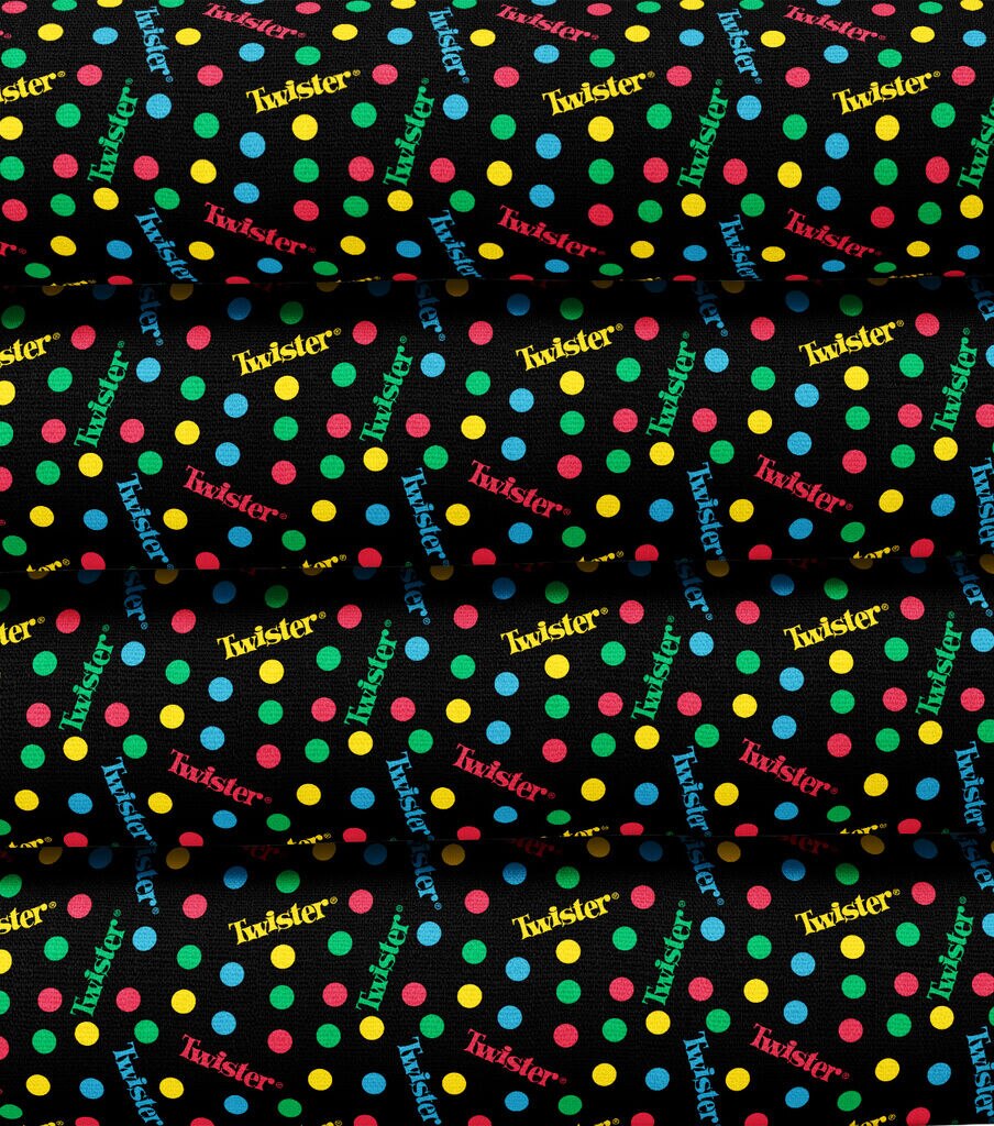 Twister Classic Dots on Black Cotton Fabric