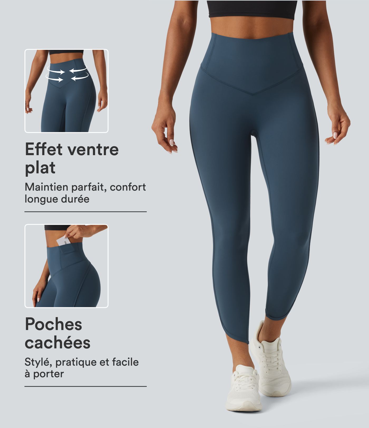 Legging de sport Halara UltraSculpt™ taille haute gainant avec poches