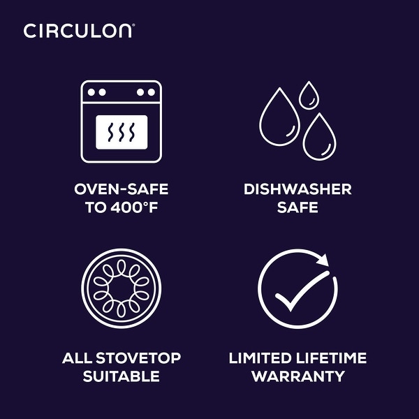 Circulon A1 Series with ScratchDefense Technology Nonstick Induction Stockpot with Lid, 8-Quart, Graphite