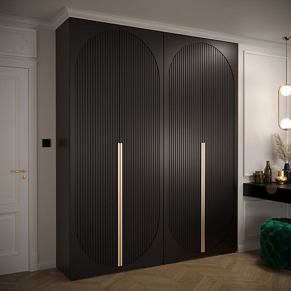 Armoire Manhattan Ryfel 5 a portes battantes H. 236,7 x L. 200 x P. 47, 4 portes
