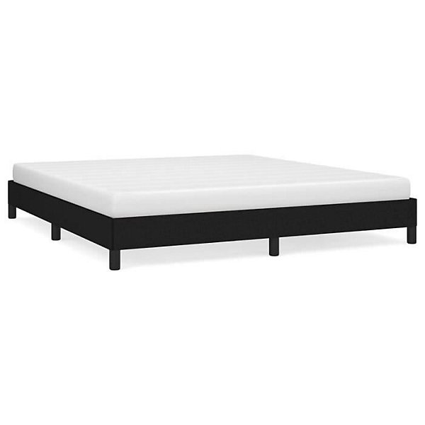 346730 vidaXL Cadre de lit Noir 160x200 cm Tissu