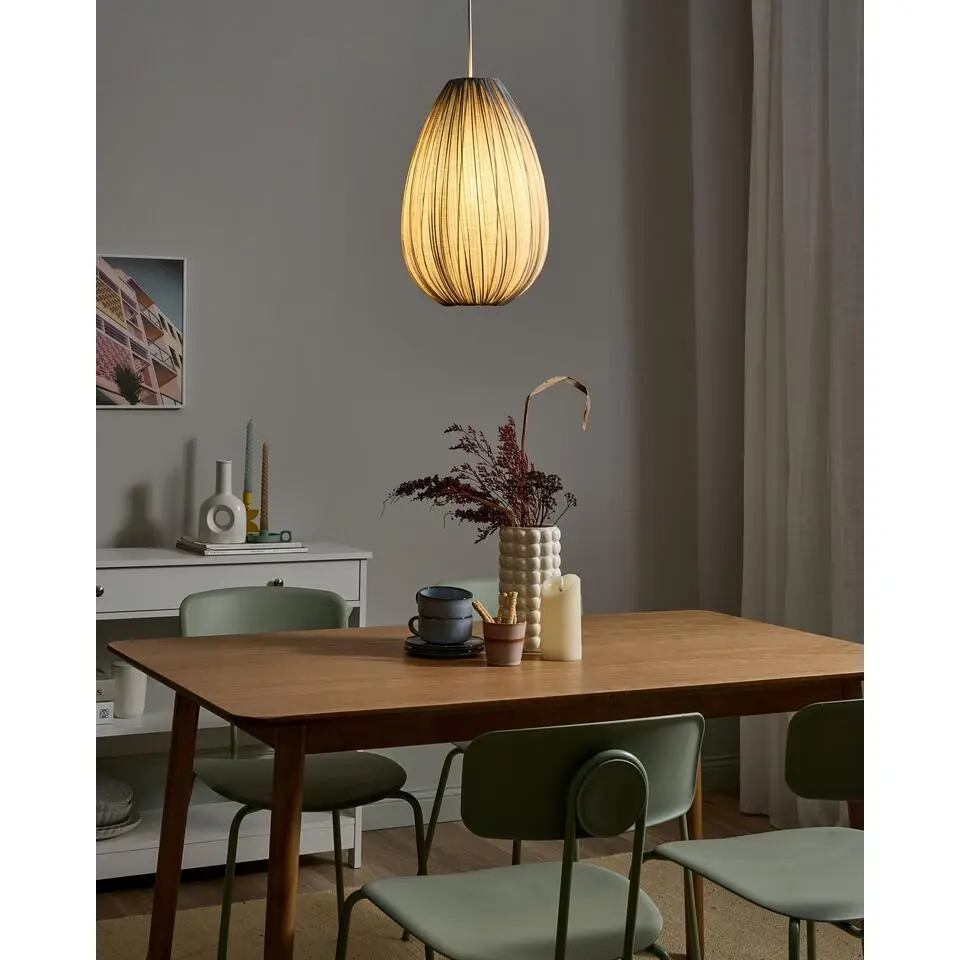 GERA - Hanglamp - Grijs - Katoen