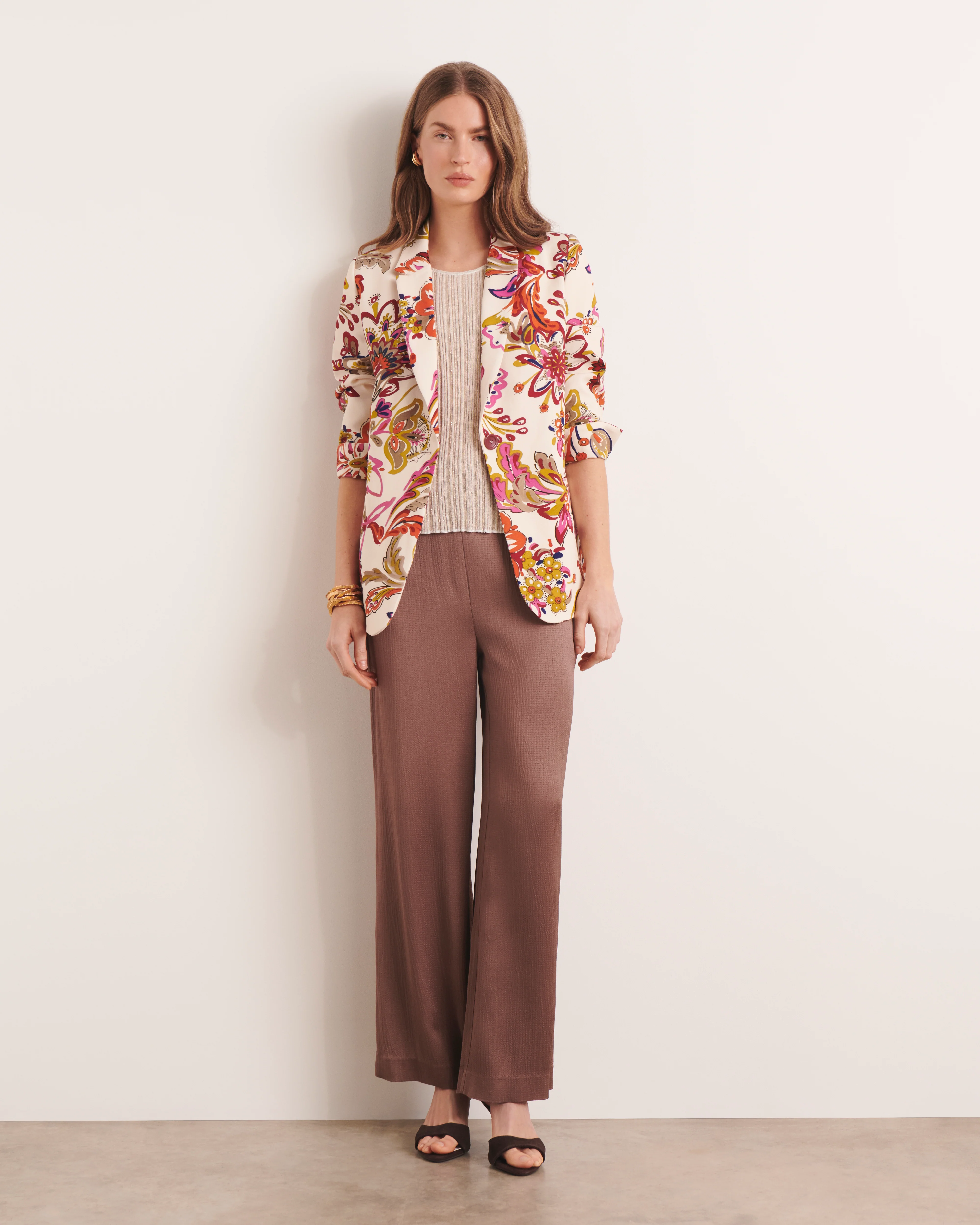 Veste blazer beige imprimée BAILAR/13213/523