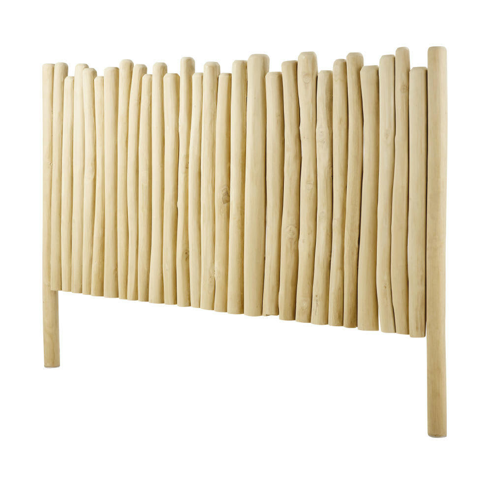 Rivage - Tête de lit 160 en branches de teck blanchies