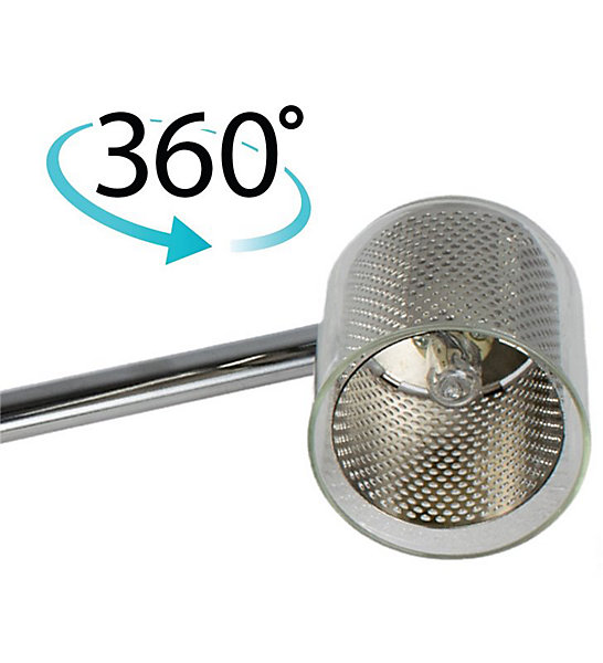 Applique Plafonnier Reglette 3 Spots orientables verre grille metal G9 33W halogene LED