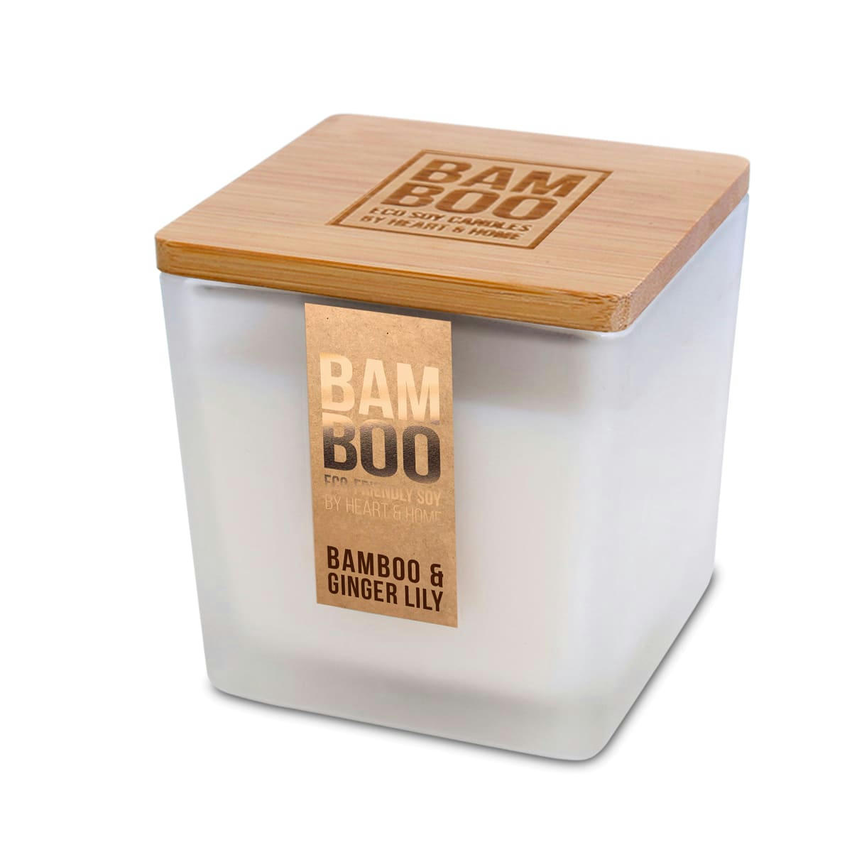 - Grande bougie éco responsable bambou gingembre