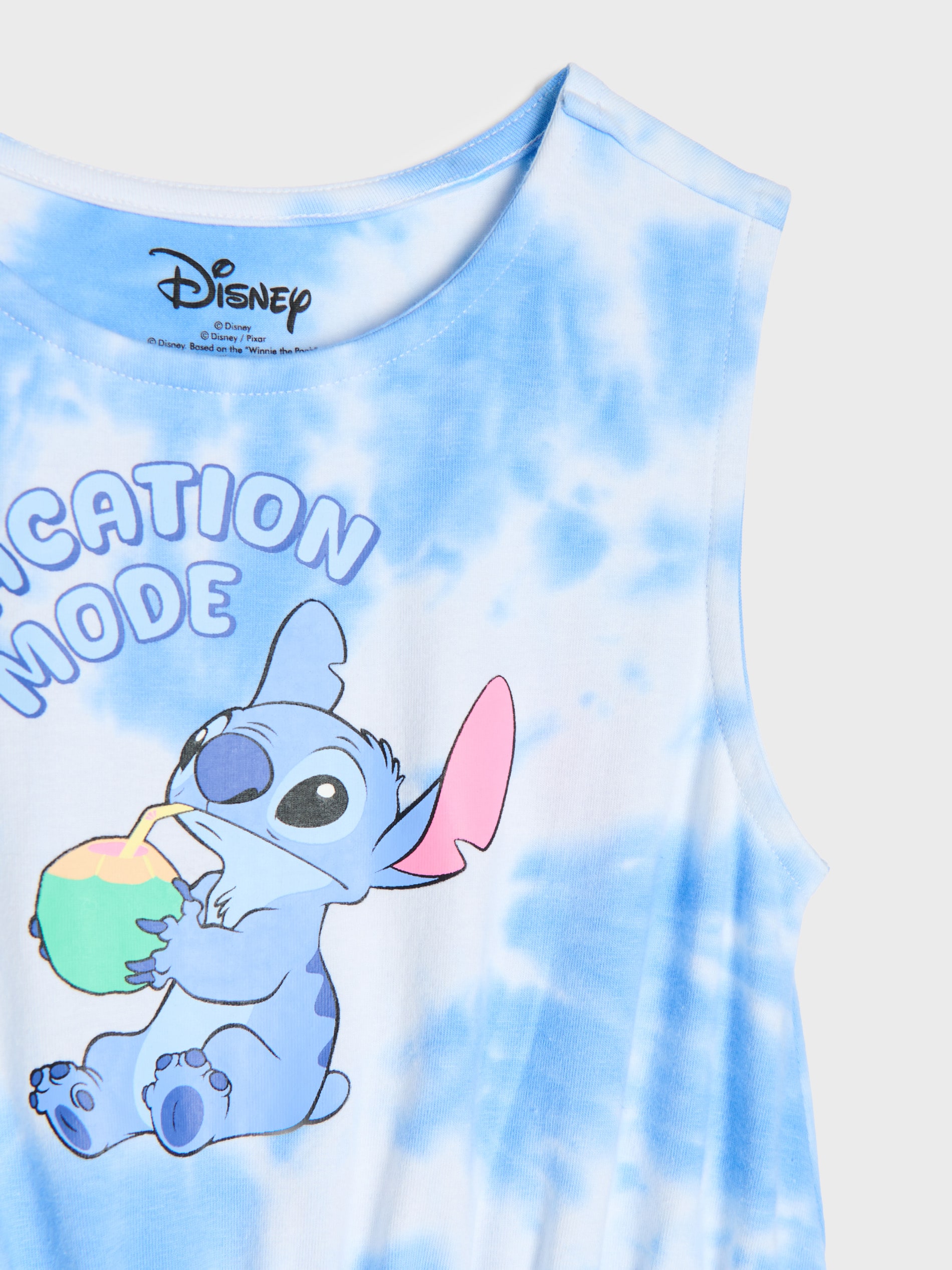 Bawełniana sukienka z nadrukiem Stitch