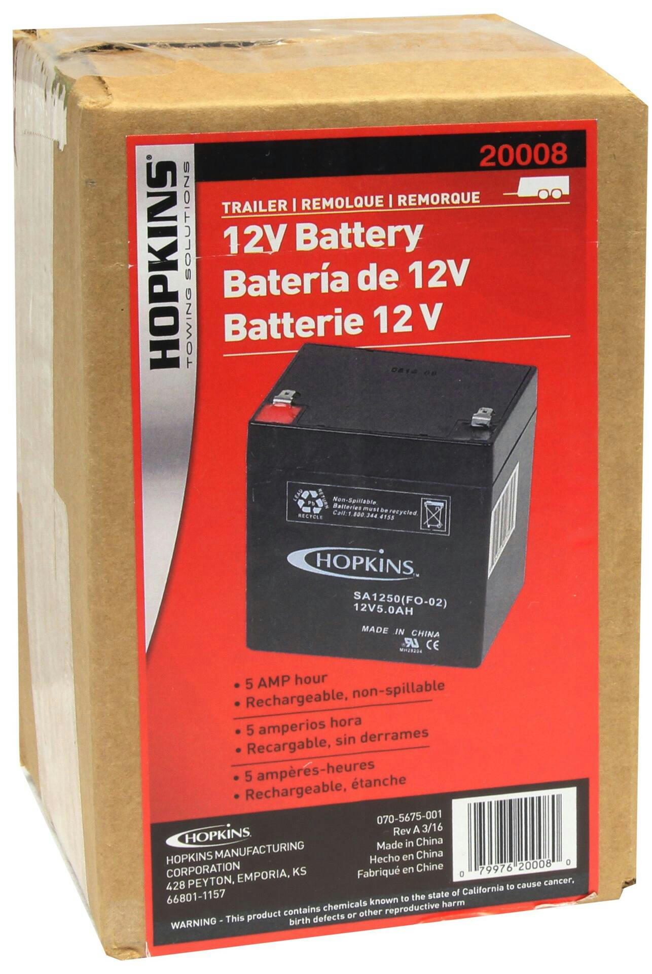 Hopkins 12V Rechargeable Trailer Battery