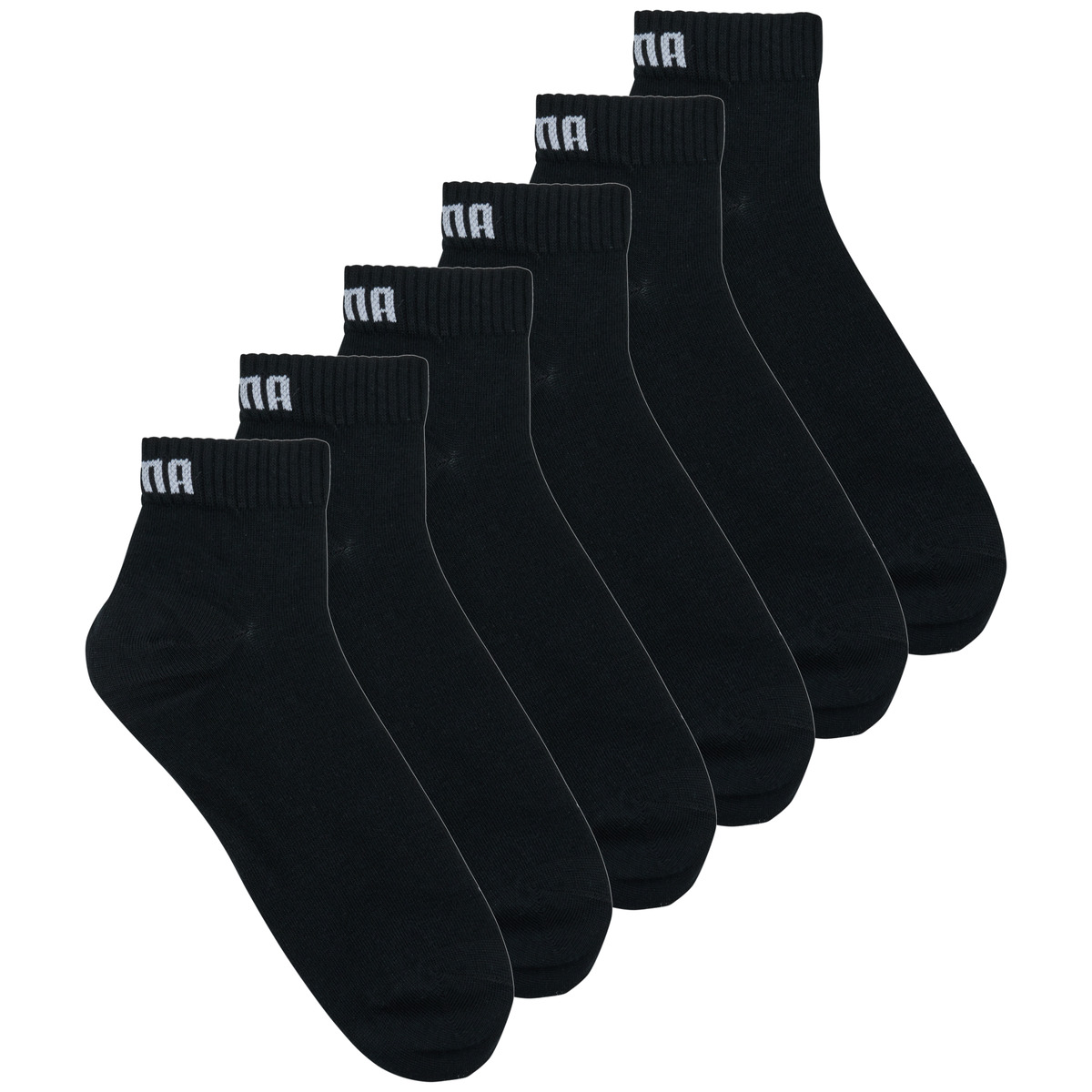 Puma - QUARTER PLAIN ECOM Pack de 6 - Black