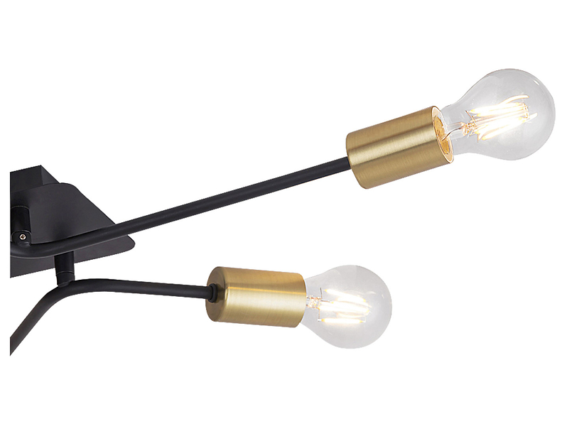 Lampa sufitowa Lanny 6-punktowa metalowa czarna
