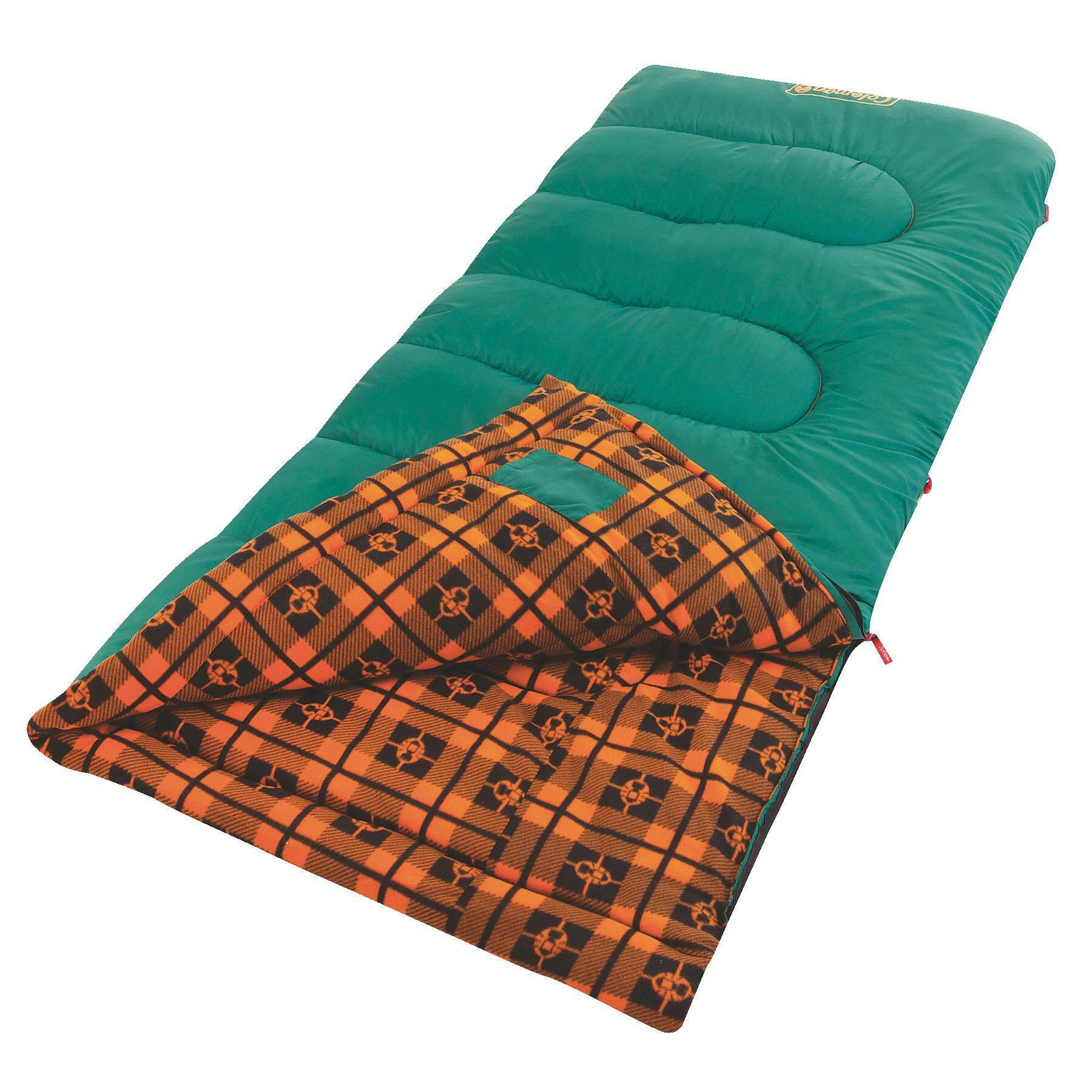 Coleman Granite Peak 4.4 °C Sleeping Bag w/ Compression Sack, Insulated and Fleece Lined