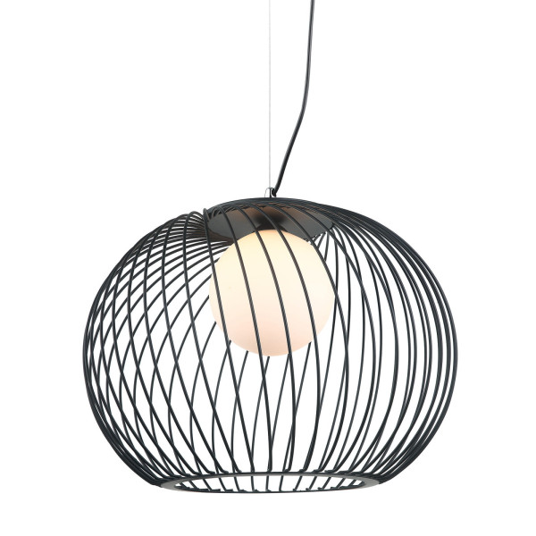 Lampa wisząca czarno-biała Clarisa 1xE27x40W wym: 107x43x43 cm Italux