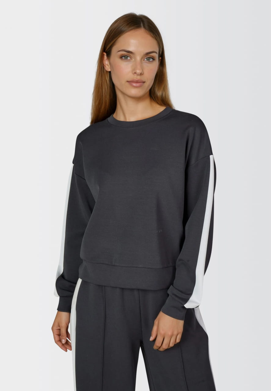 Sweatshirt mit Kontraststreifen