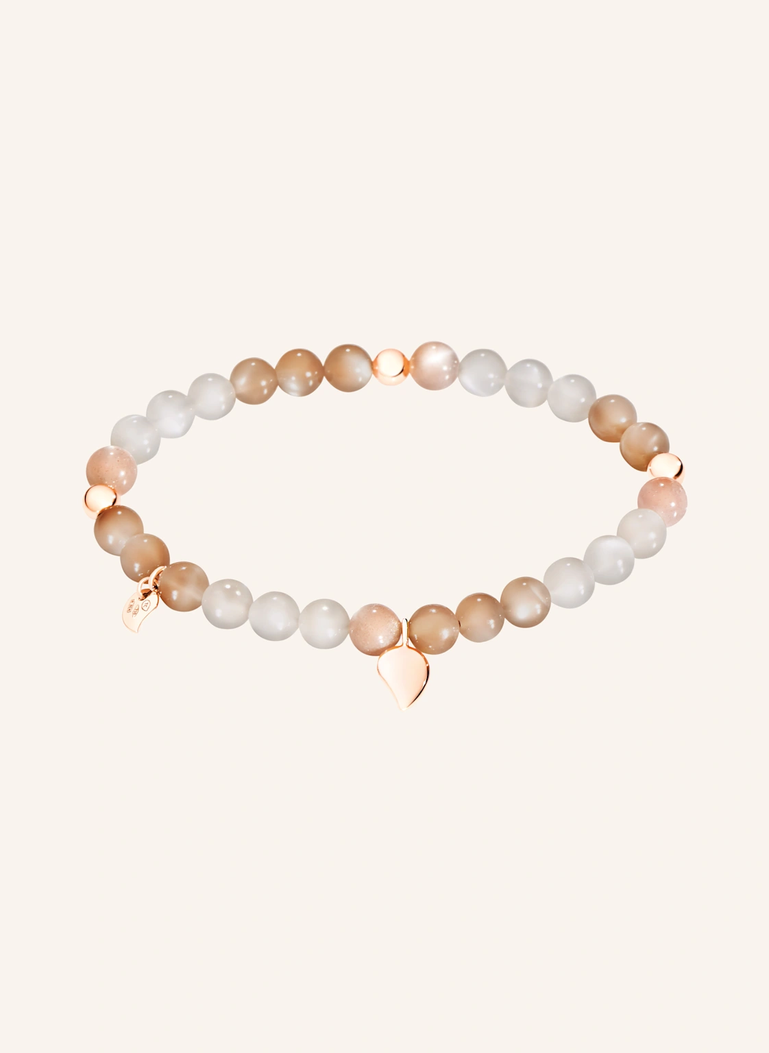 TAMARA COMOLLI Armband BRACELET INDIA 'CAMEL' DROP MEDIUM aus 18 Karat Roségold und Mondsteinen