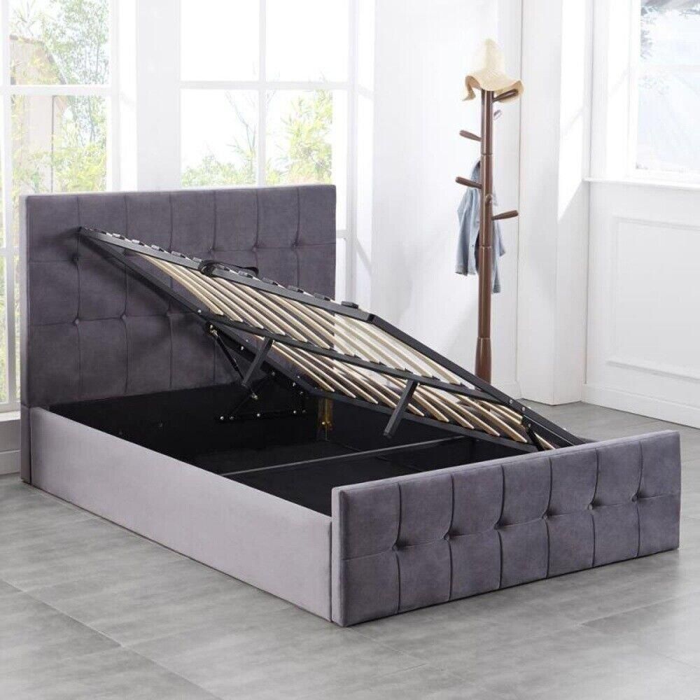 KOSY KOALA Ottoman Milano Storage Side Lift Single Bed For Adults Kids Bedroom