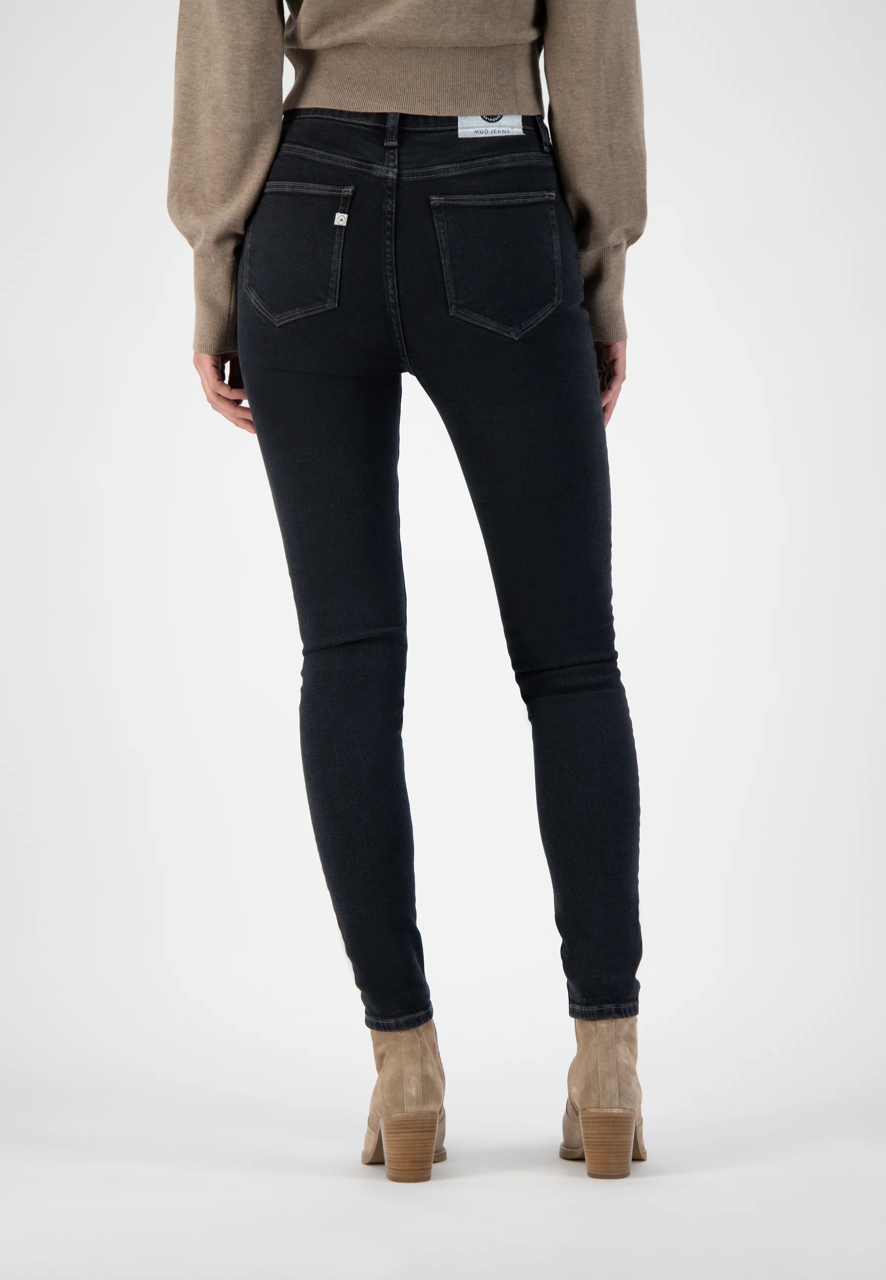 Sky Rise Skinny - Stone Black