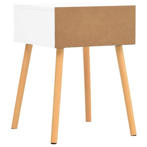 NNEVL Bedside Cabinet White & Sonoma Oak 40x40x56 cm Chipboard