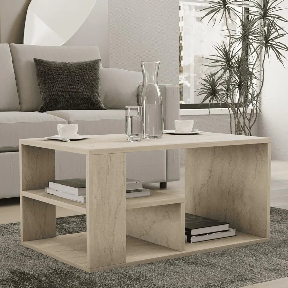 CALICOSY - Salontafel EROS - Beige - 50x80x40 cm