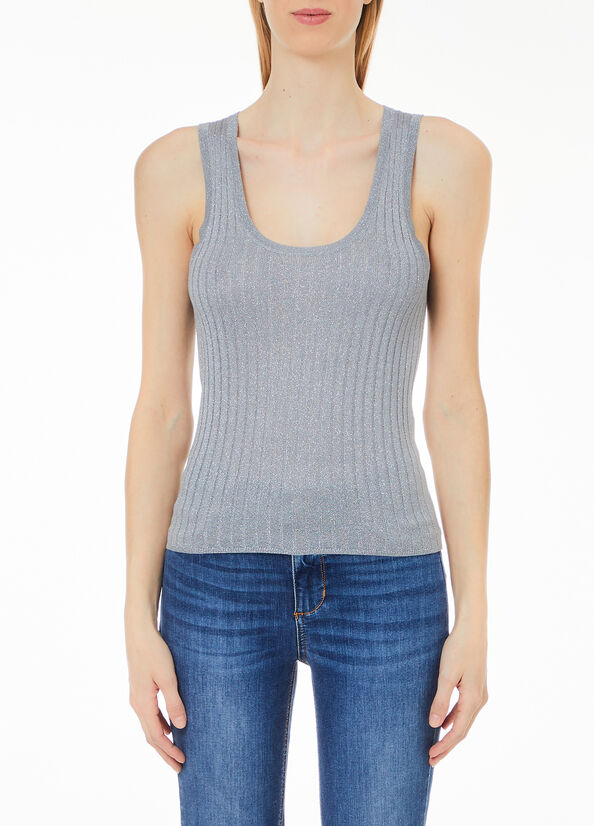 Top in maglia lurex&reg;