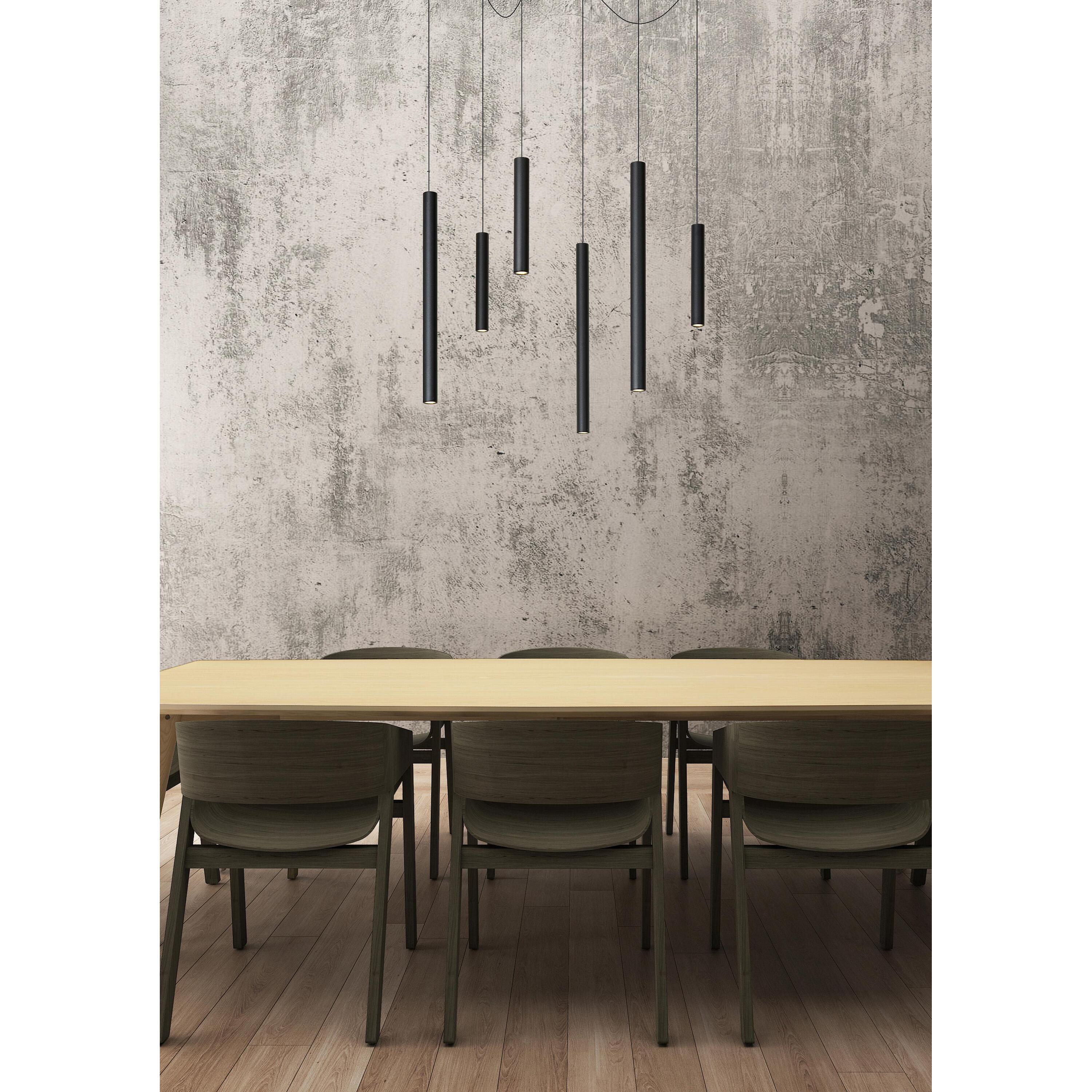 Lorenz 6 cluster hanglamp LED rond zwart
