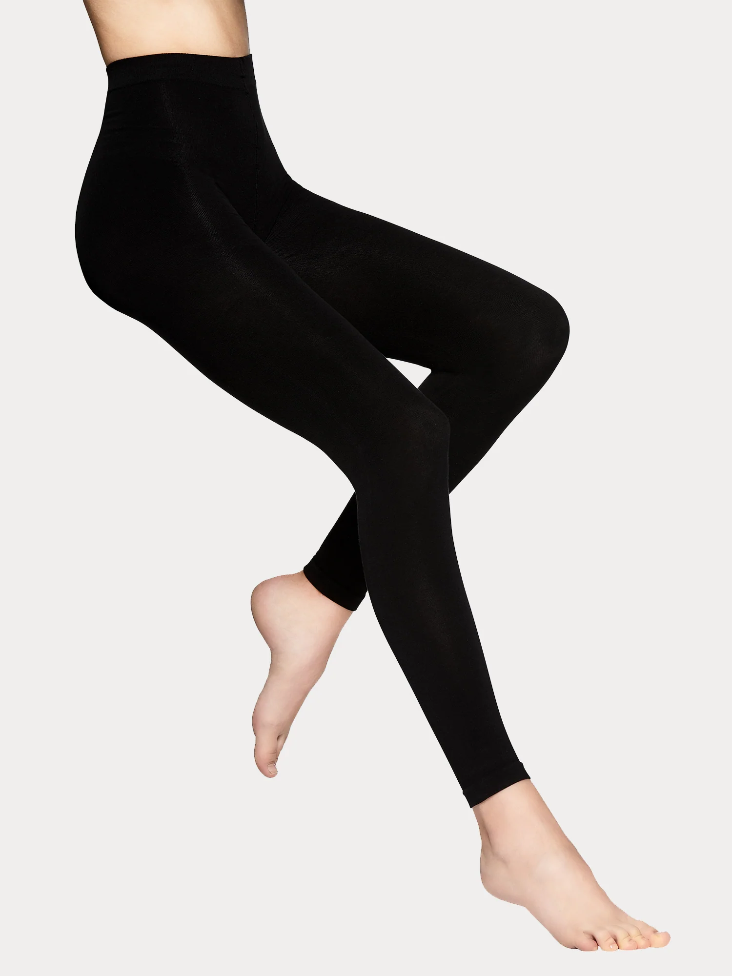 SILKY COTTON leggingsit - musta