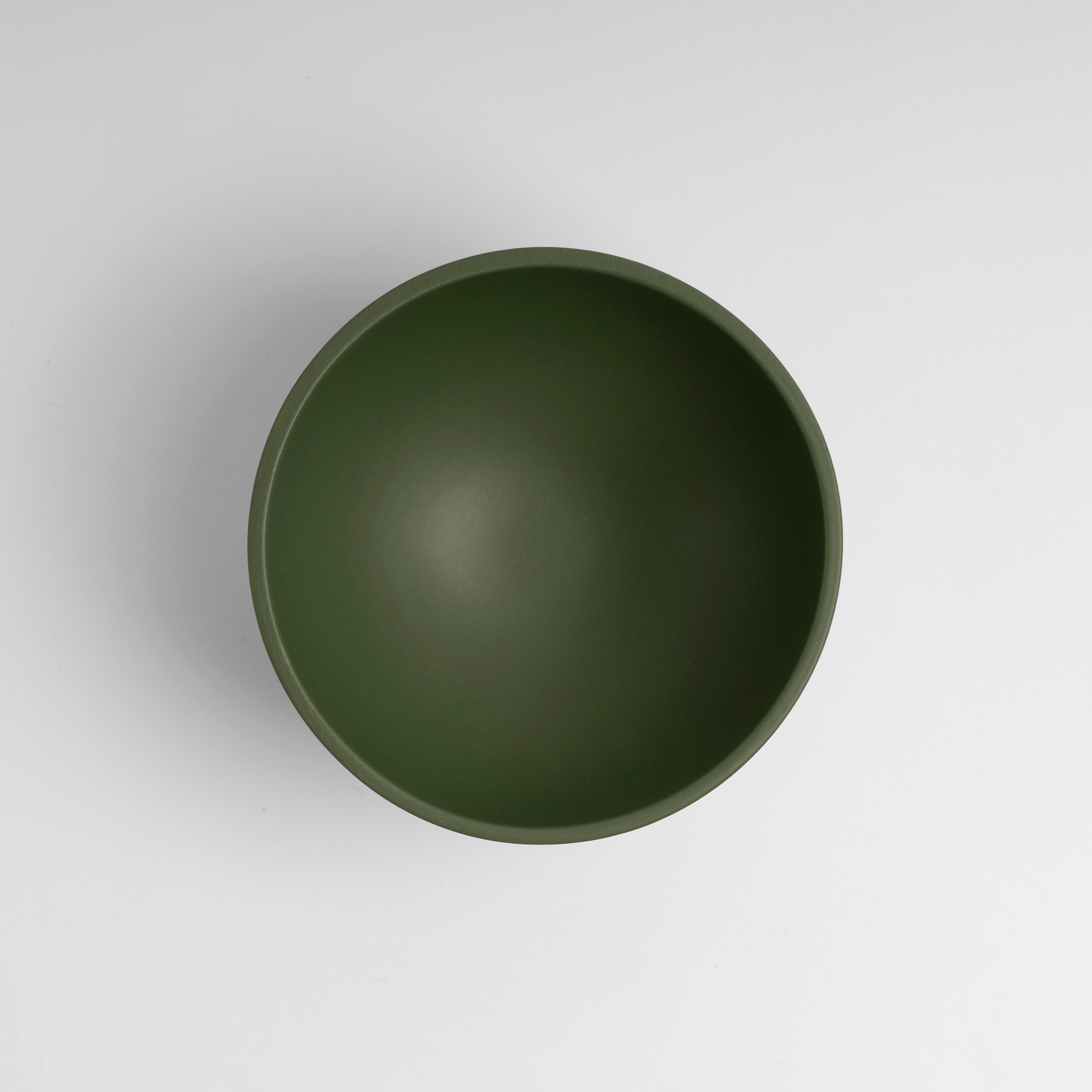Medium Deep Green Modern Pedestal Bowl