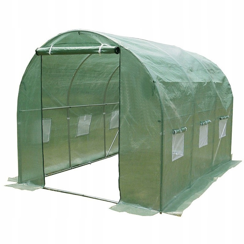 Tunel Foliowy Szklarnia PREMIUM siatka 2x4,5m zielony NAJGRUBSZE rurki 25mm
