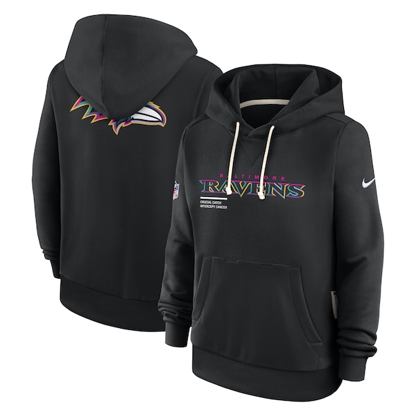 Baltimore Ravens Nike Women's 2025 NFL Crucial Catch Sideline Standard Issue Dri-FIT Hoodie - Black