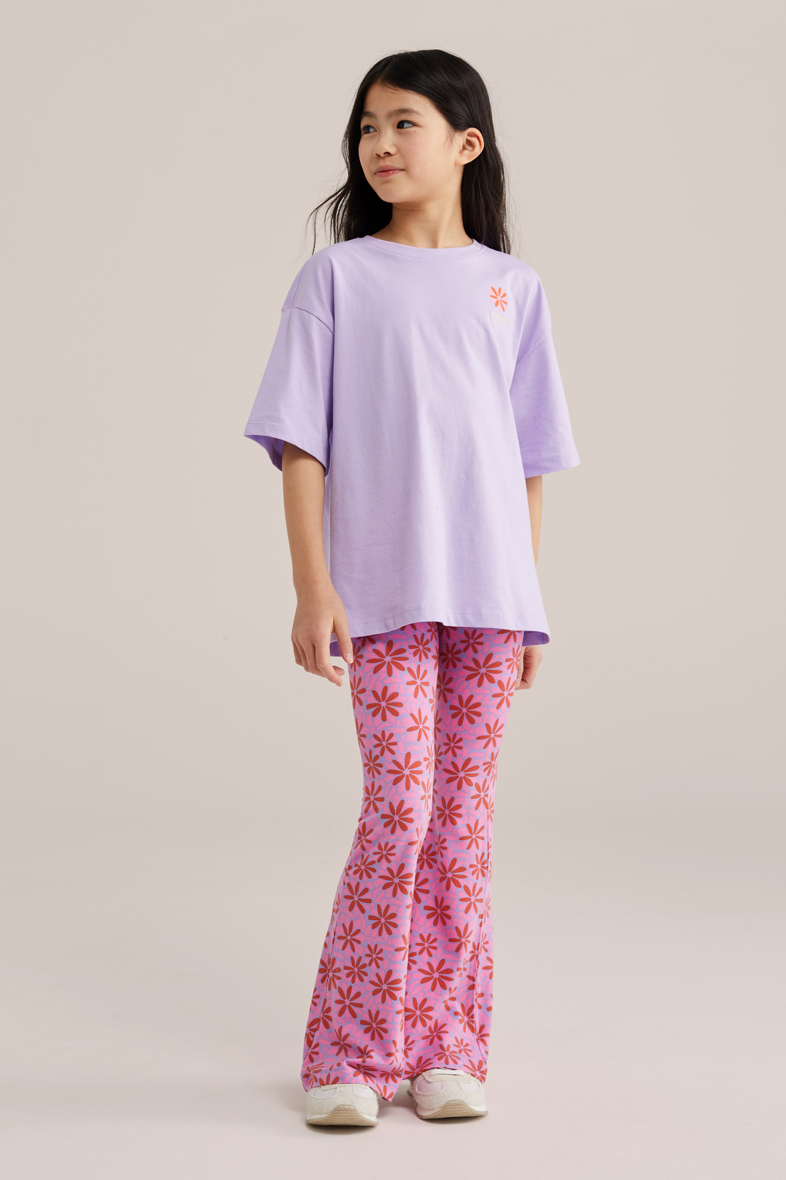 Meisjes flared legging met print