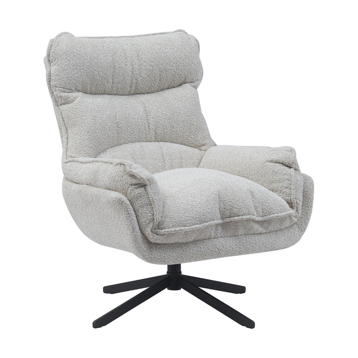 StarFurn Fauteuil Vera - Off-White Stof - Draaibaar - 82x95x96,5cm