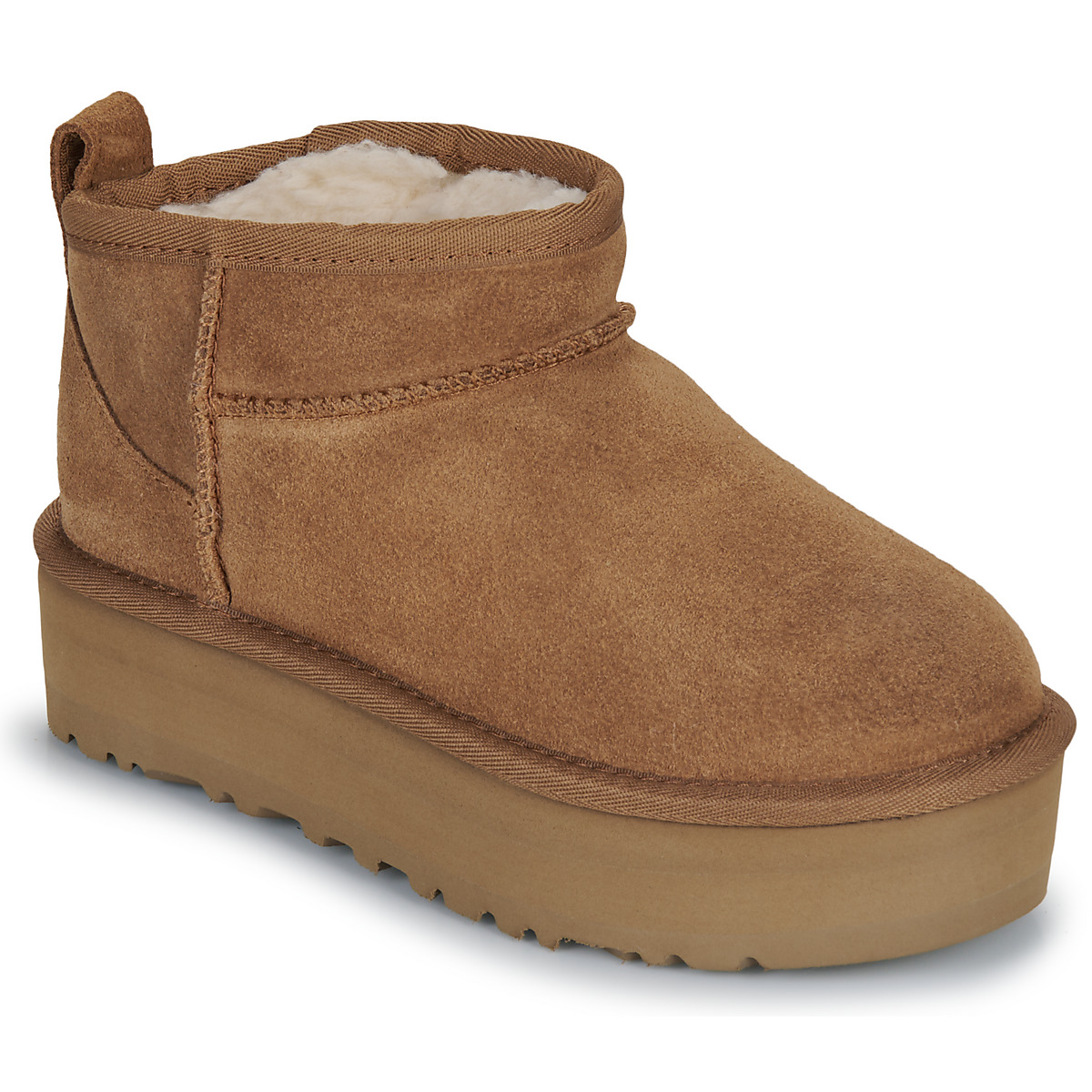 UGG - KIDS' CLASSIC ULTRA MINI PLATFORM - Cognac