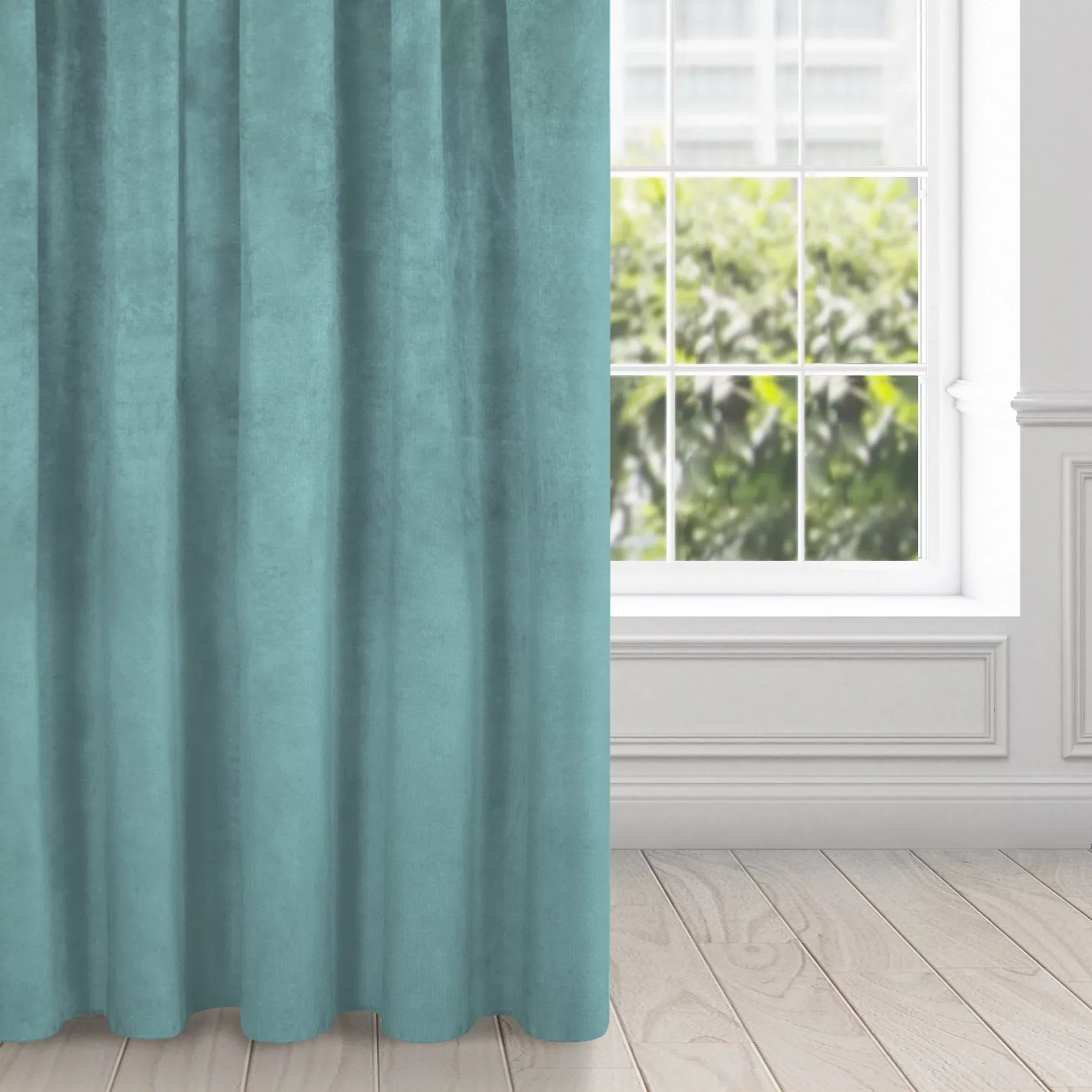 Zasłona morska z ekskluzywnego aksamitnego welwetu 290 g/m2 140x270 cm taśma - RIA - Diva Line