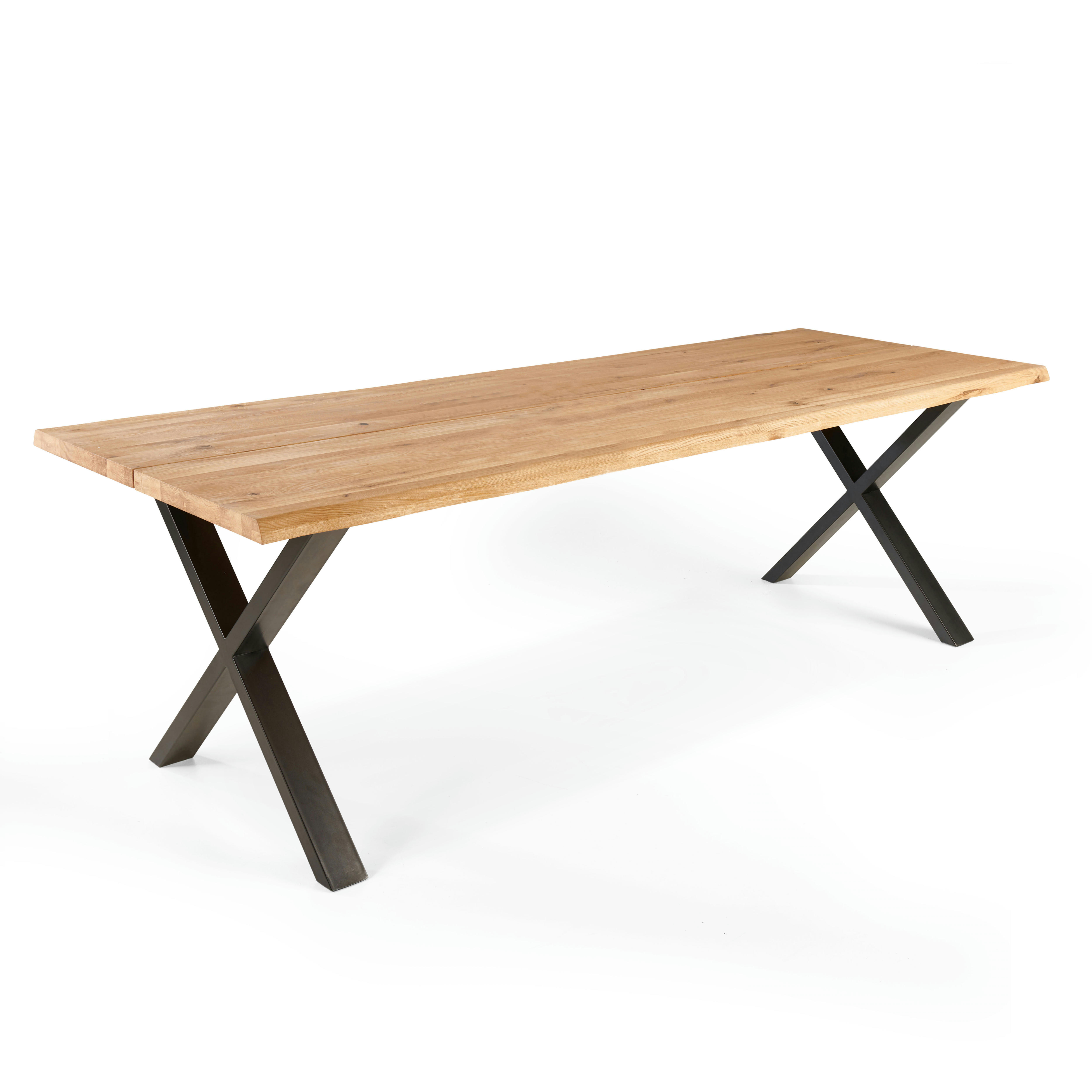 INGA - Table à manger en bois bords irréguliers 240 x 95 x 75cm