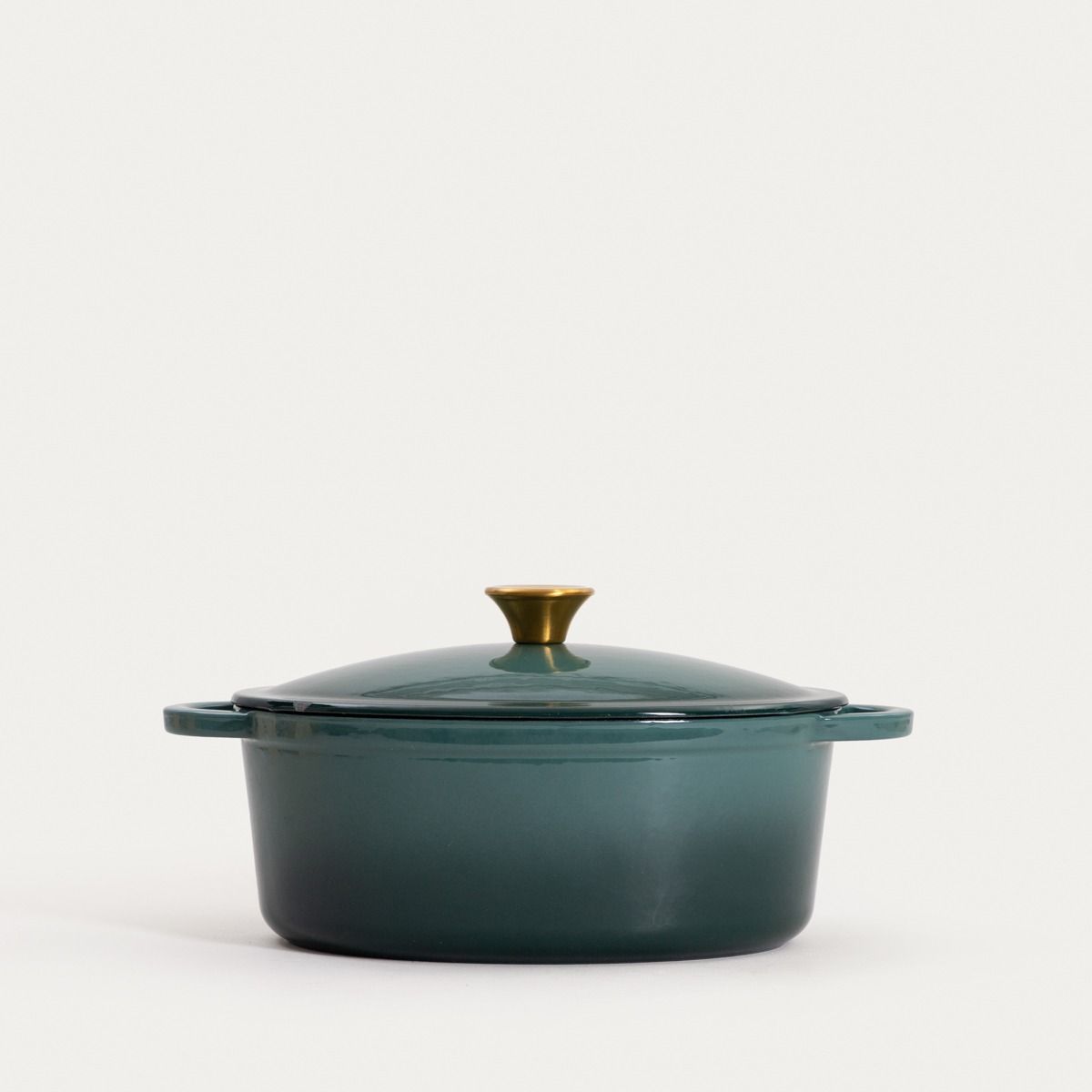 Garnek żeliwny ANDREAS zielony owalny ombre 4,5 l