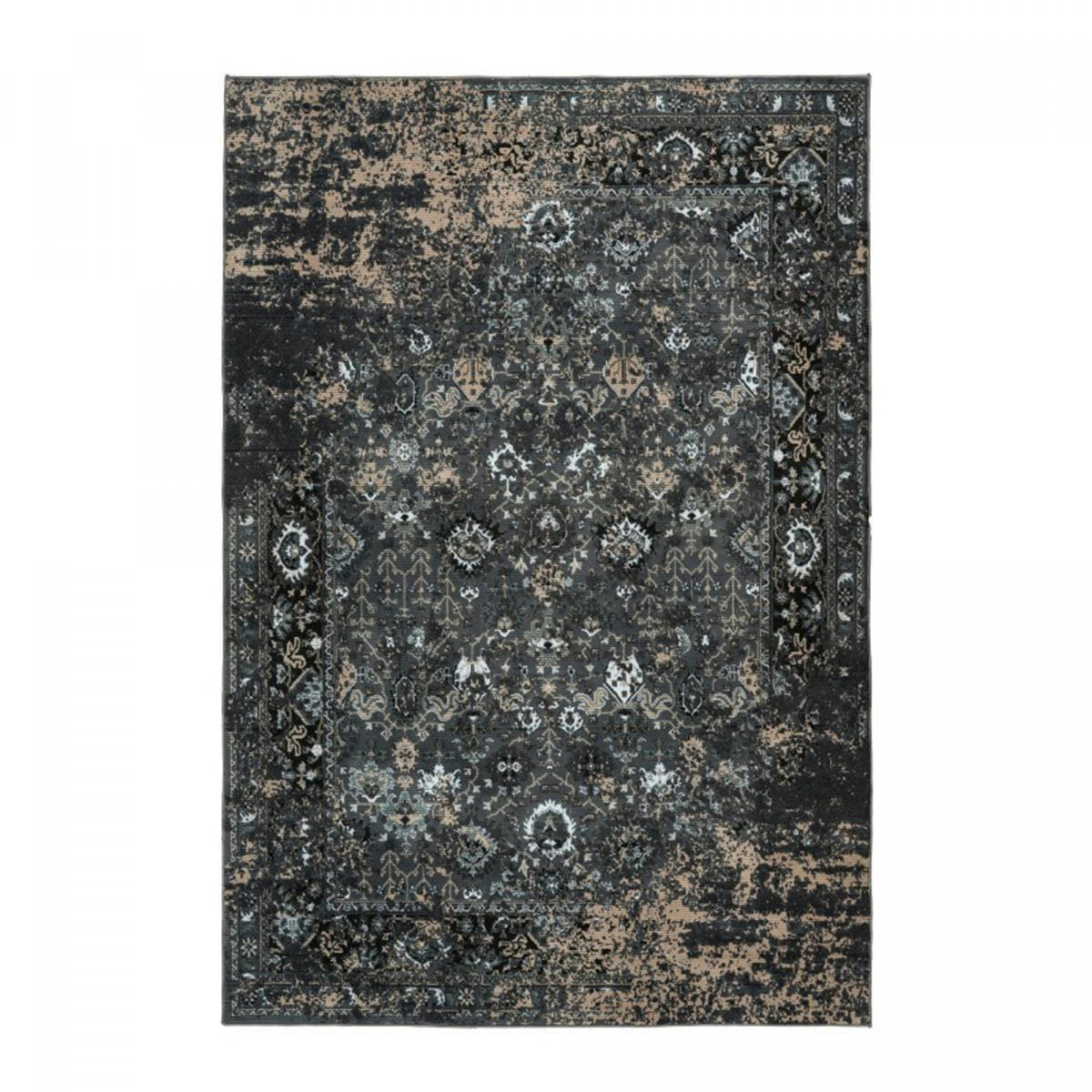 PLASTIQUE RECYCLÉ RECYCLABLE 6 LL - Tapis salon noir 160x230