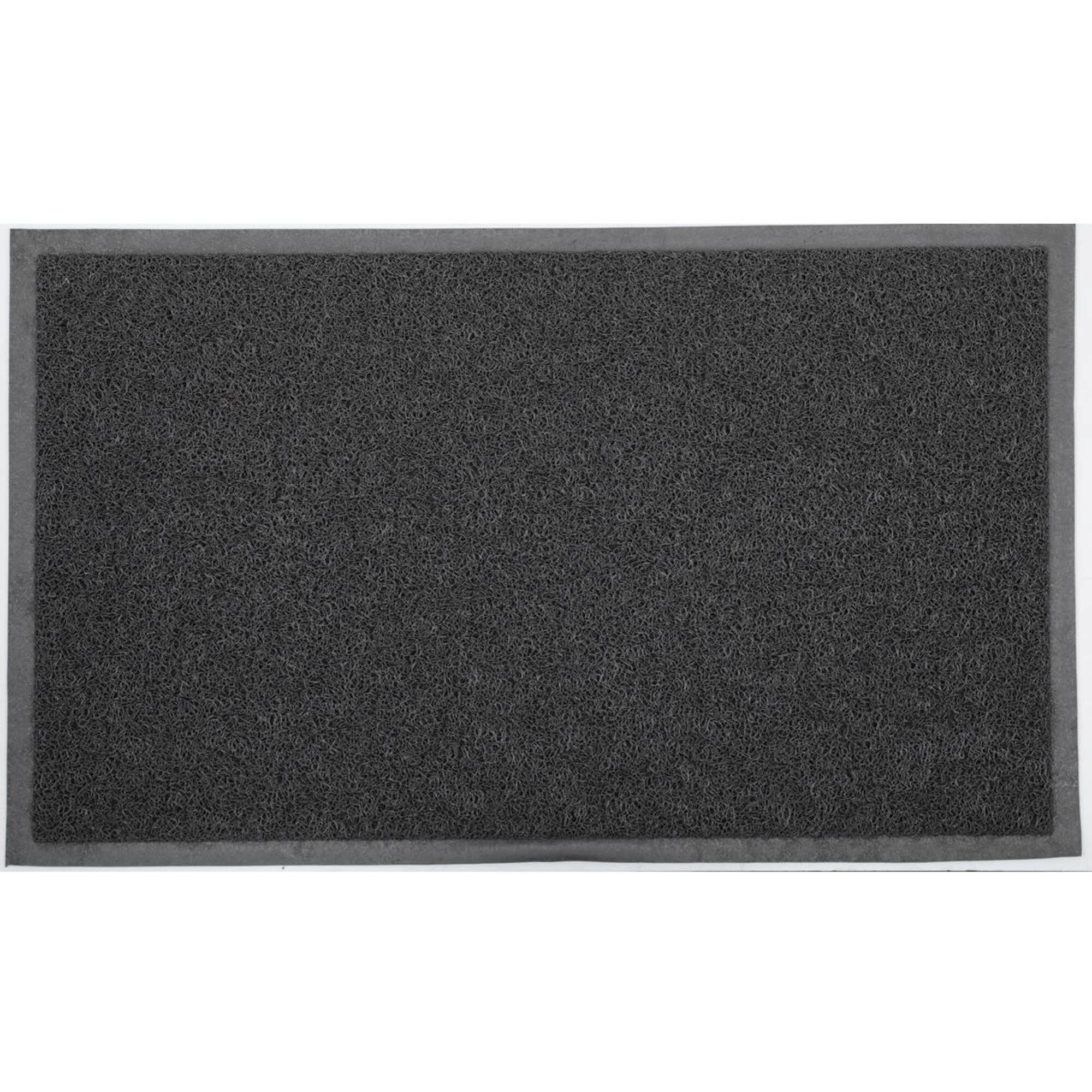 Tapete de entrada cinza escuro 45x75cm