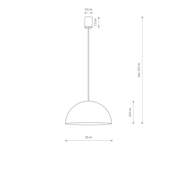 Lampa wisząca czarno-złota HEMISPHERE 1xE27x25W Nowodvorski