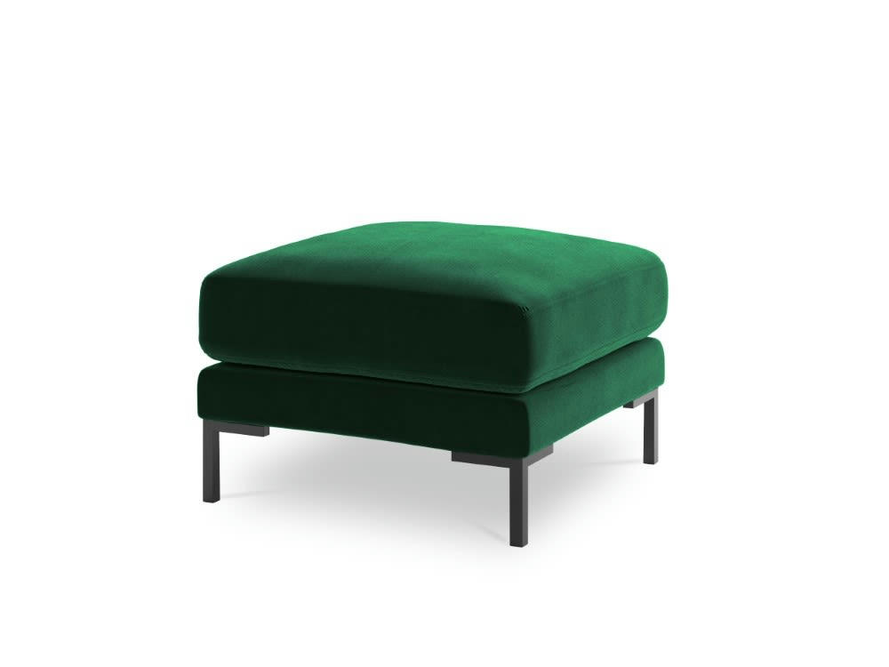 JADE - Pouf en velours vert bouteille