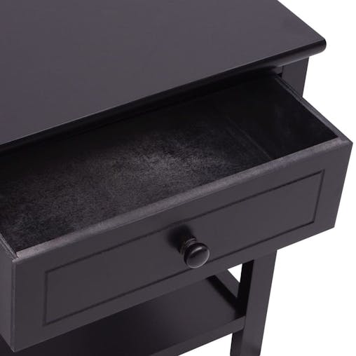 NNEVL Bedside Cabinets 2 pcs Wood Black