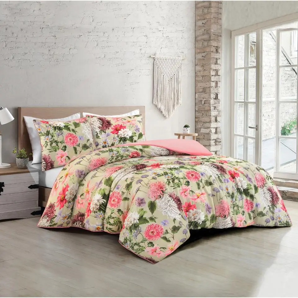 Papillon Olivia Dekbedovertrek - Lits-jumeaux - 240x200/220 cm - Groen