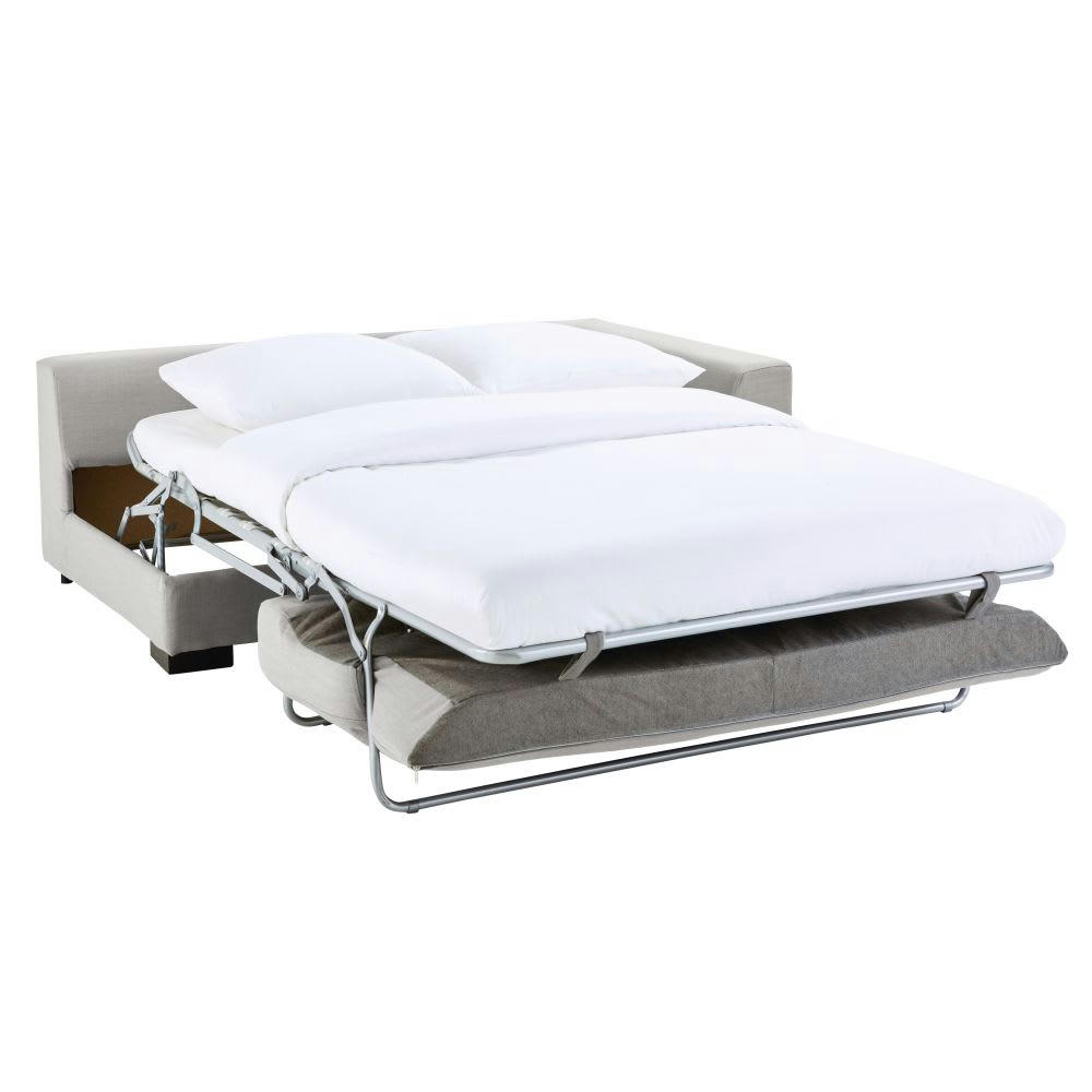 Terence - Accoudoir droit pour canapé convertible modulable 2 places gris clair