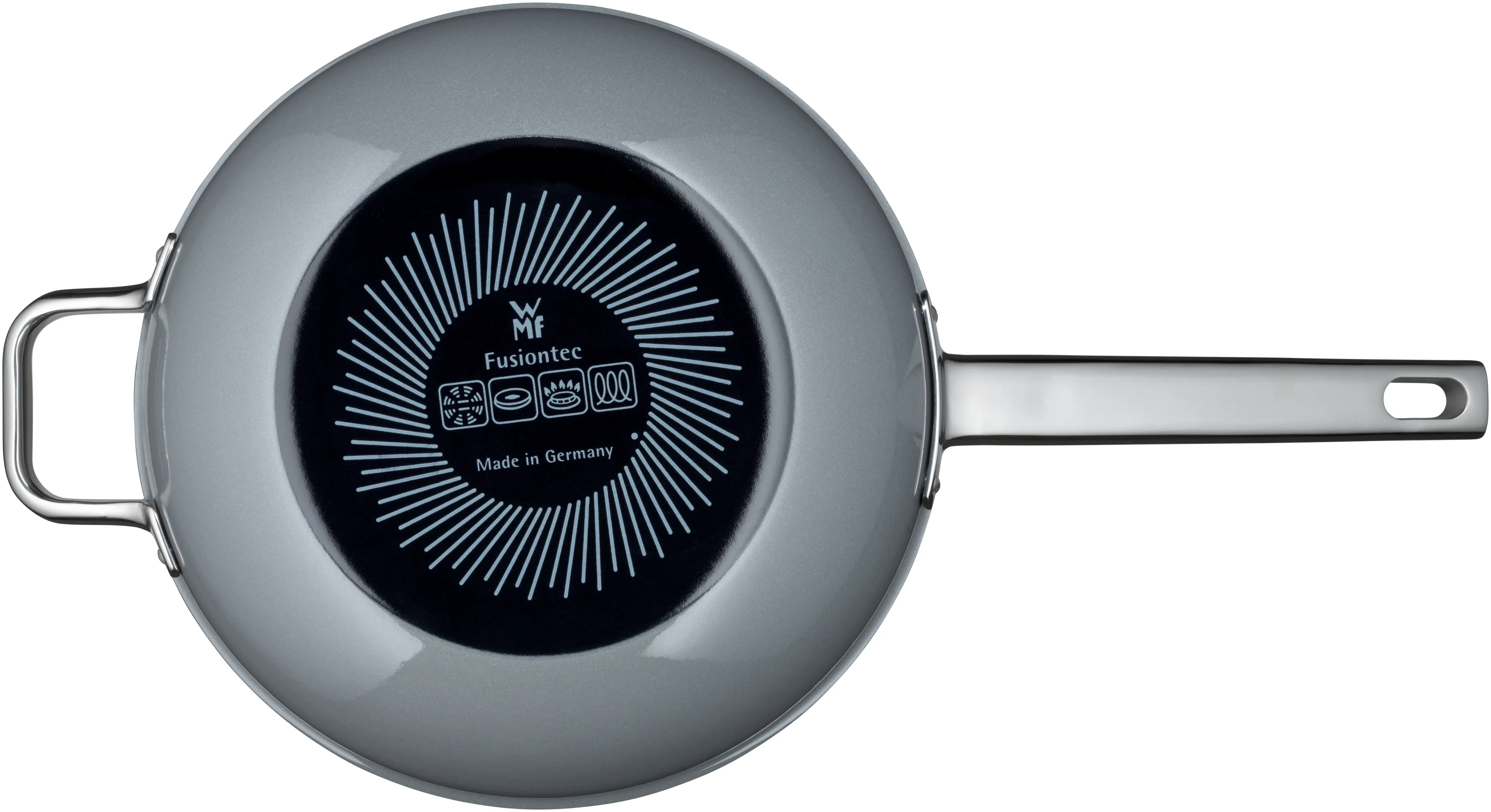 WMF Fusiontec Mineral Wok 28cm with lid Platinum