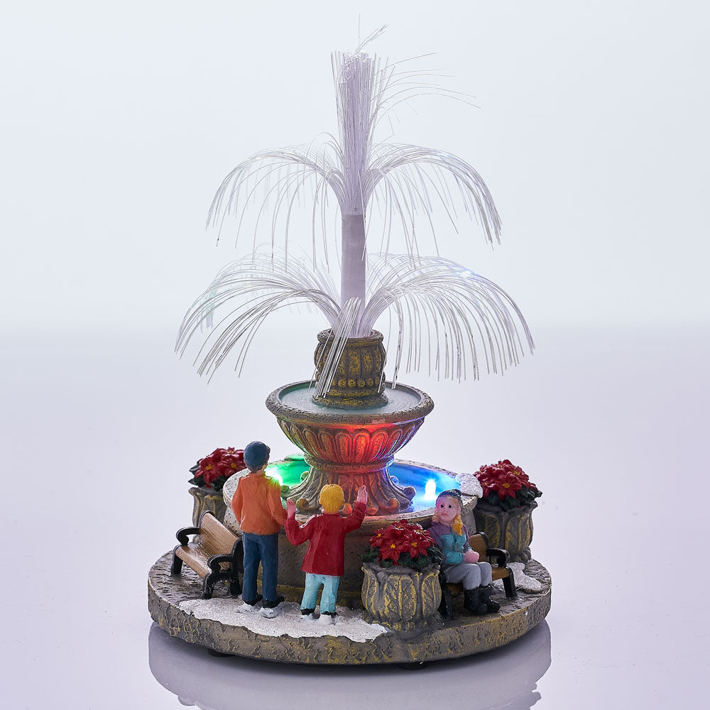Déco de No&euml;l fontaine lumineuse intérieur 4 LED
