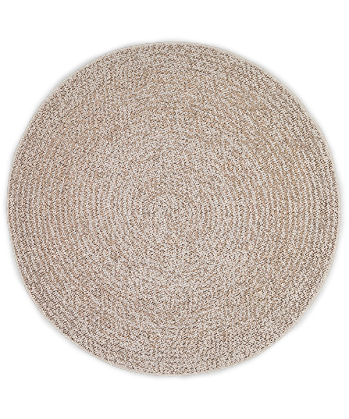 BOHEME - Tapis rond bohème chic intérieur extérieur beige 135x135, OEKO-TEX®