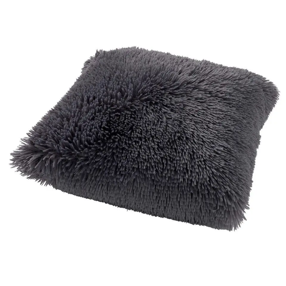 Kussenhoes Fluffy - Charcoal Gray - 60x60 cm
