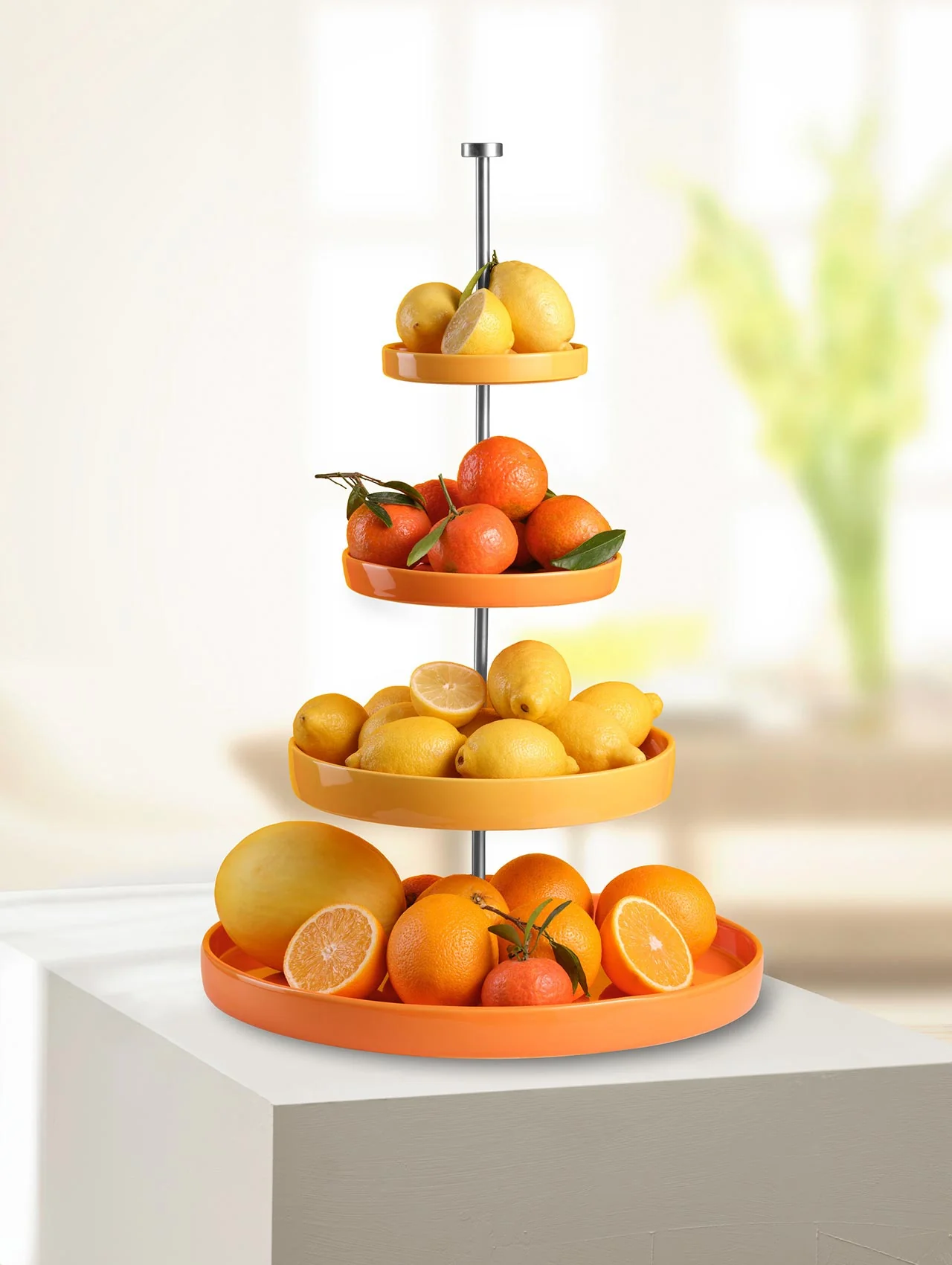 etagere, 4-stufig, orange smoothie