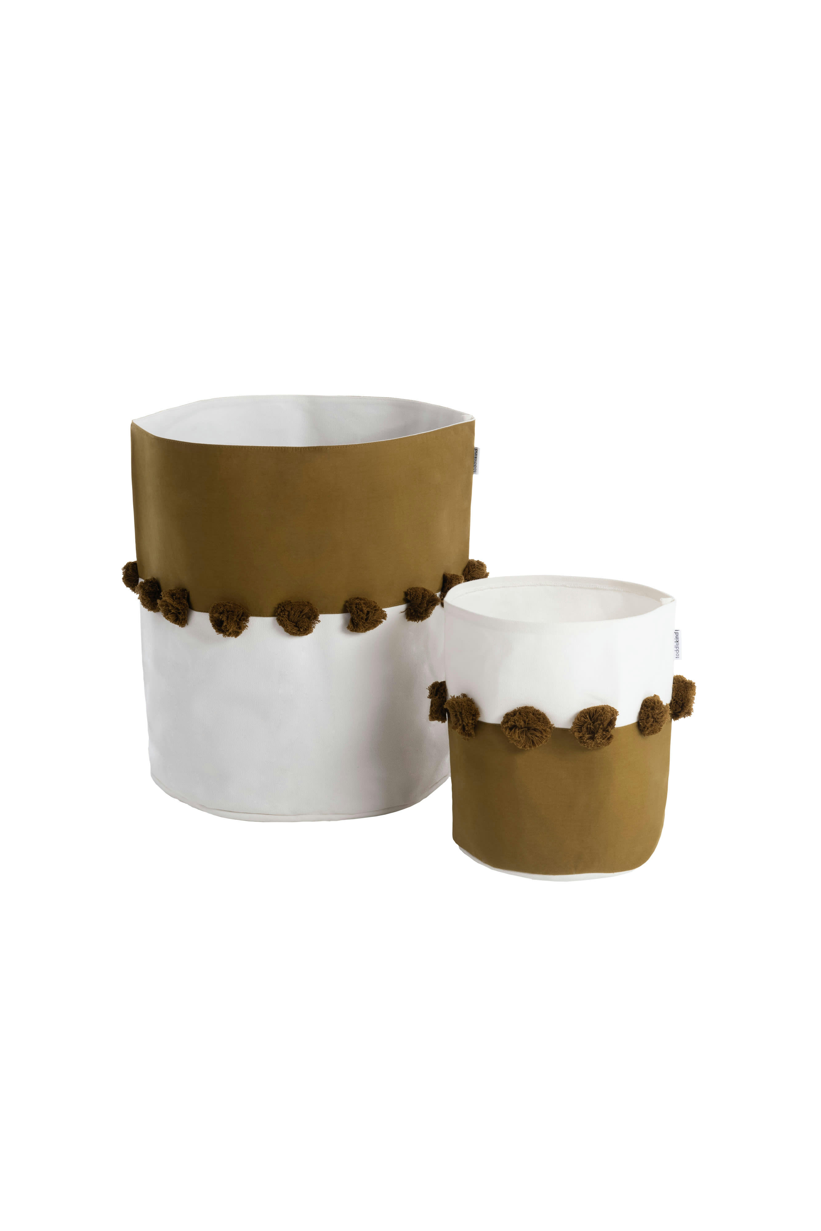 - Paniers de rangement en coton 100 % or 37x40cm