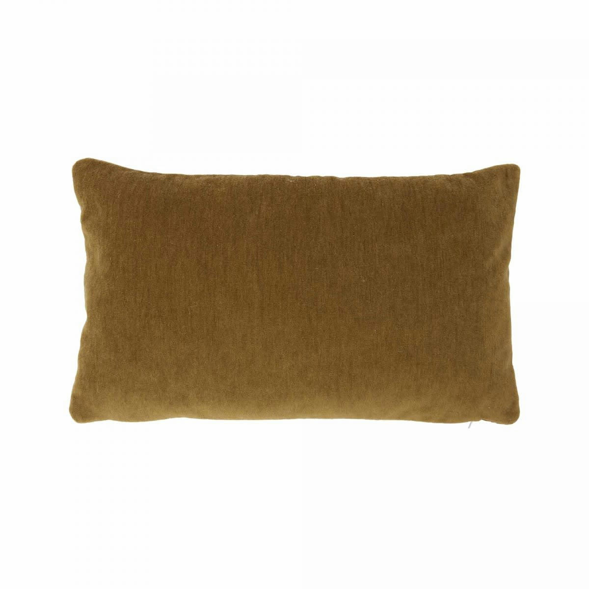 EQUILIBRE - Housse de coussin en velours marron 30x50cm